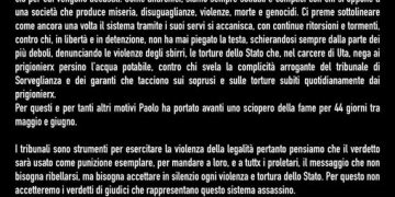 Mercoledì 12 novembre presidio anarchico al Tribunale di Cagliari