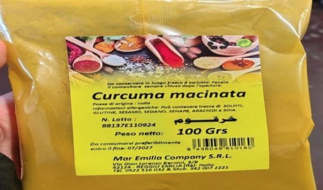 Curcuma richiamata dal Ministero della Salute