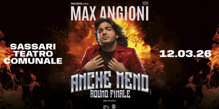 Max Angioni al Teatro Comunale di Sassari il 12 marzo 2026 con “Anche meno”