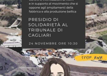 Contro le intimidazioni di Rwm, sit-in davanti al Tribunale di Cagliari