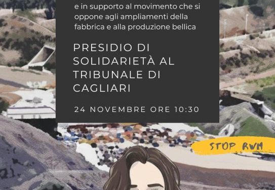 Contro le intimidazioni di Rwm, sit-in davanti al Tribunale di Cagliari