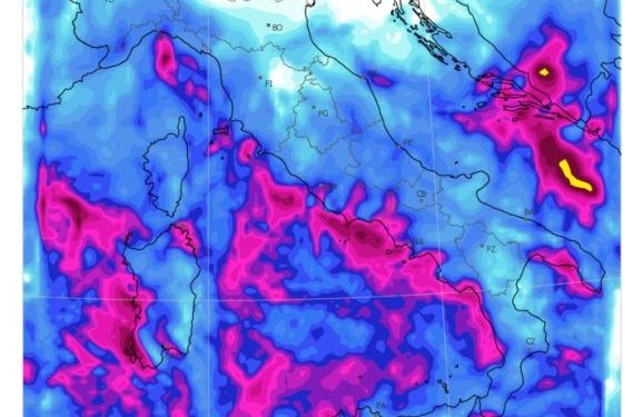 Maltempo sulla Sardegna, da giovedì tre giorni di tempo perturbano