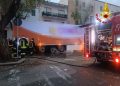 Panico ad Alghero, camion in fiamme