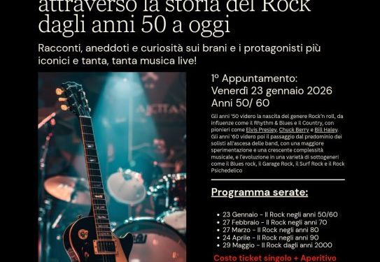 Primo appuntamento con la storia del rock a puntate: il 23 gennaio 2026 al Teatro Houdini