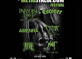Metalitalia Festival, prime band annunciate: Coroner, Amenra, Paradise Lost, Cynic e Sadist