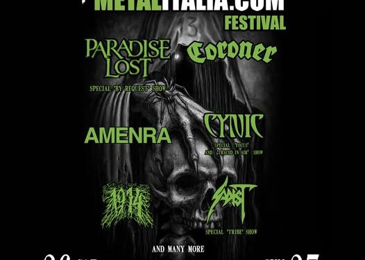 Metalitalia Festival, prime band annunciate: Coroner, Amenra, Paradise Lost, Cynic e Sadist