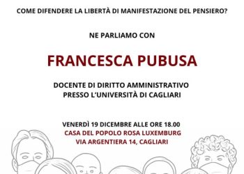 Potere al Popolo organizza a Cagliari l’assemblea “Fuoco incrociato sull’antisionismo. Come difendere la libertà di manifestazione del pensiero?”