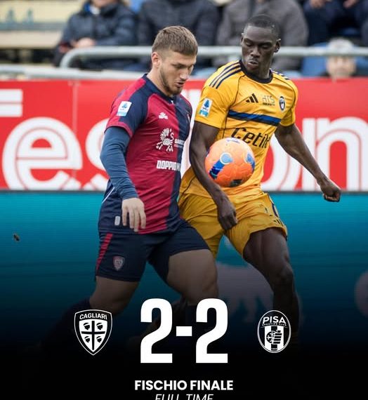 Cagliari e Pisa, due gol a testa ma tanti rimpianti