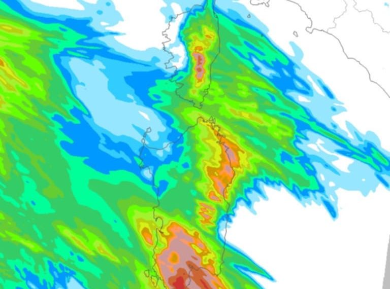 Violento maltempo sulla Sardegna meridionale: attesi forti rovesci e temporali