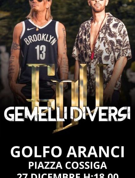 I Gemelli Diversi in concerto il 27 dicembre a Golfo Aranci