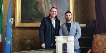 Cagliari, Porta Cristina riprodotta con 2.200 mattoncini