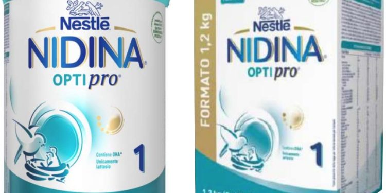 Nestlé richiama latte in polvere Nidina Optipro 1: possibile contaminazione microbica