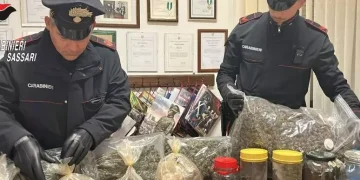 Scappa al posto di blocco dei carabinieri, a casa aveva 8 kg di marijuana