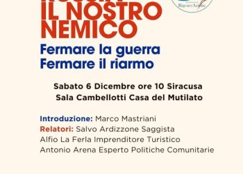 Siracusa, il 6 dicembre convegno: “Non è la Russia il nostro nemico”