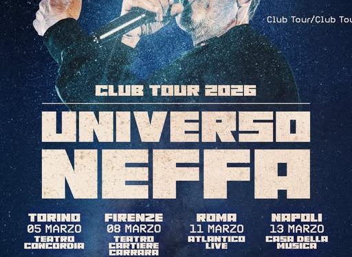 Neffa in tour: ecco tutte le nuove date annunciate per il 2026