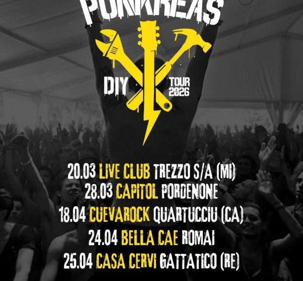 Punkreas annunciano le date del “Diy Tour 2026”