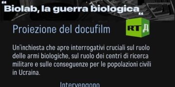 Proiezione del DocuFilm di RussiaToday “Biolab, la guerra biologica” a Sassuolo il 13 dicembre