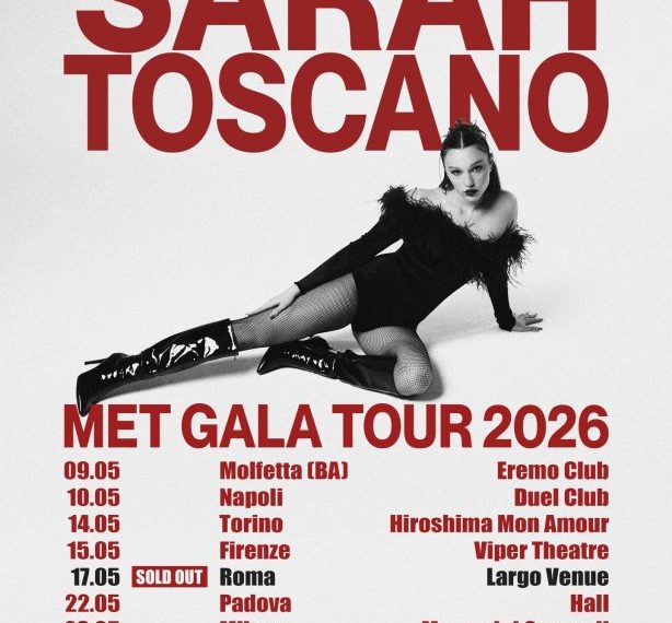 Sarah Toscano in tour nel 2026