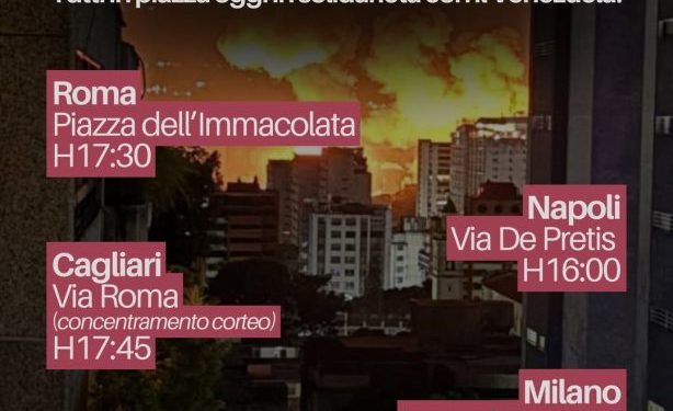 Attacco imperialista al Venezuela: corteo a Cagliari