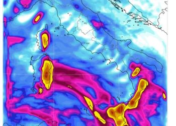 Ciclone mediterraneo sulla Sardegna: in arrivo venti di burrasca e piogge torrenziali