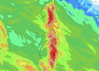 Nubifragi sulla Sardegna, previsti oltre 400 millimetri di pioggia