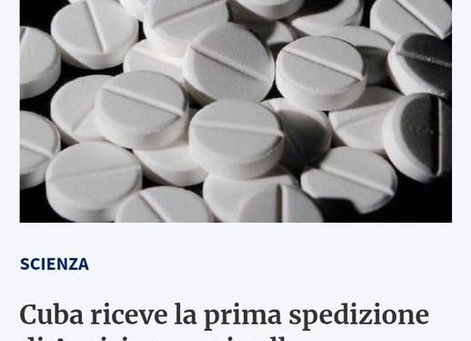 Cuba, ecco le prime aspirine cino-cubane