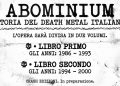 “Abominium. Storia del death metal italiano” in uscita per Crash Edizioni