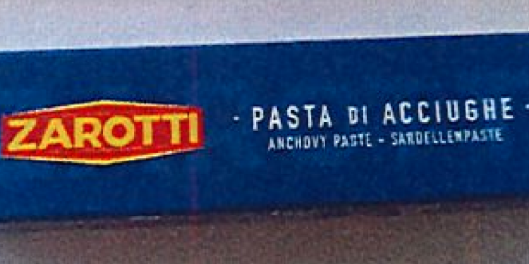 Ministero richiama la pasta di acciughe