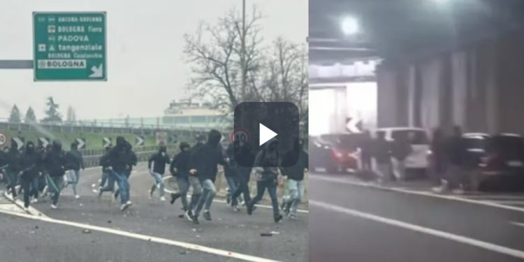 Scontri in autostrada fra tifosi della Fiorentina e della Roma