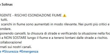 Paura a Galtellì, il Sindaco: “Rischio esondazione del fiume Cedrino”