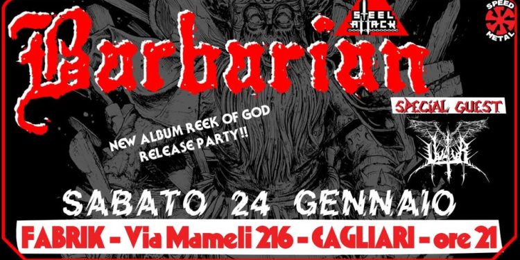 Musica, arrivano i Barbarian in Sardegna, data Cagliaritana per la band di Firenze