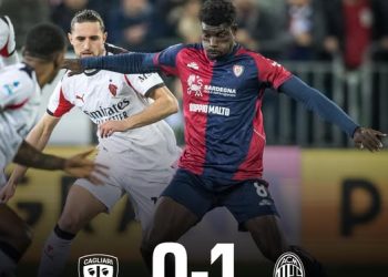 Serie A: Il Cagliari perde in casa con il Milan, finisce 0-1