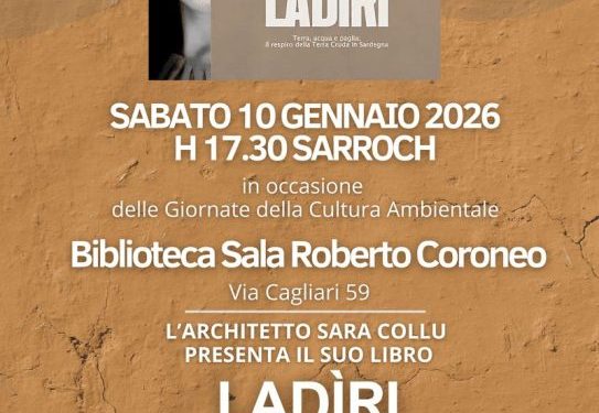 L’architetta Sara Collu presenta il suo libro Ladiri a Sarroch