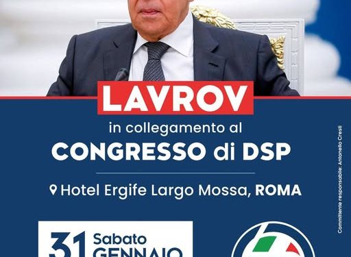 Sabato e domenica congresso Dsp, atteso intervento Lavrov