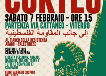 Sabotiamo la guerra e la repressione. Manifestazione e convegno a Viterbo il 7 e 8 febbraio 2026
