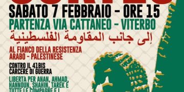 Sabotiamo la guerra e la repressione. Manifestazione e convegno a Viterbo il 7 e 8 febbraio 2026