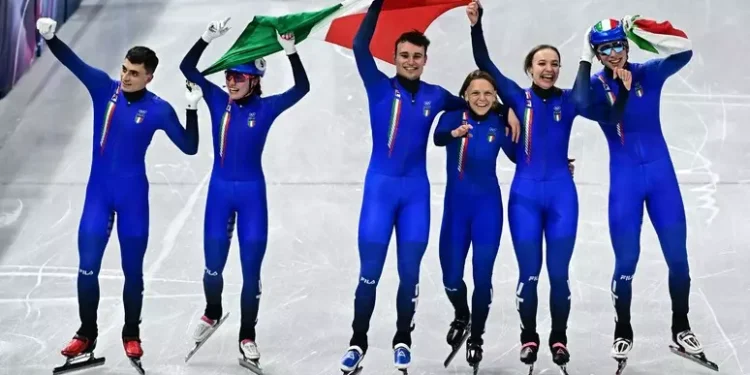 Milano Cortina: short track, oro all’Italia nella staffetta mista