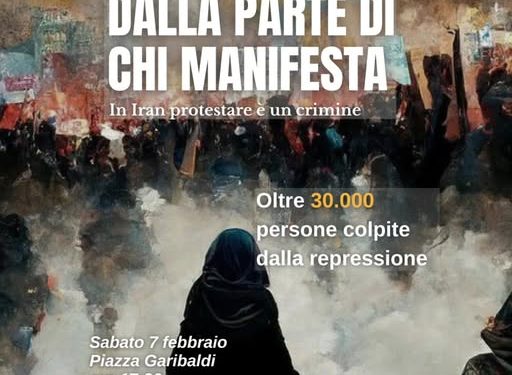 Iran, in piazza a Cagliari chi chiede la guerra imperialista occidentale
