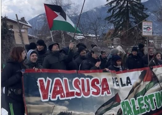  Protesta a Sauze d’Oulx contro il “turismo militare” israeliano