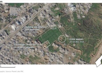 Israele ha raso al suolo parte di un cimitero di Gaza che contiene le tombe di guerra di decine di soldati britannici