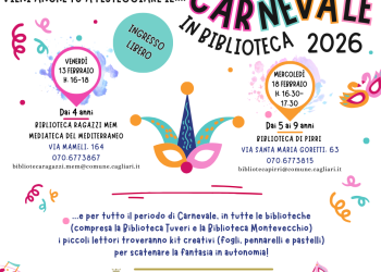 Cagliari, carnevale nelle biblioteche comunali con “Ti conosco, mascherina!”