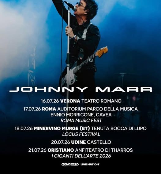Johnny Marr, annunciate 5 date in Italia per la prossima estate: una data in Sardegna
