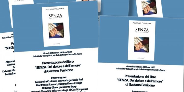 ‘Senza. Del dolore e dell’amore’, il 19 febbraio in Fnsi presentazione del libro di Gaetano Perricone
