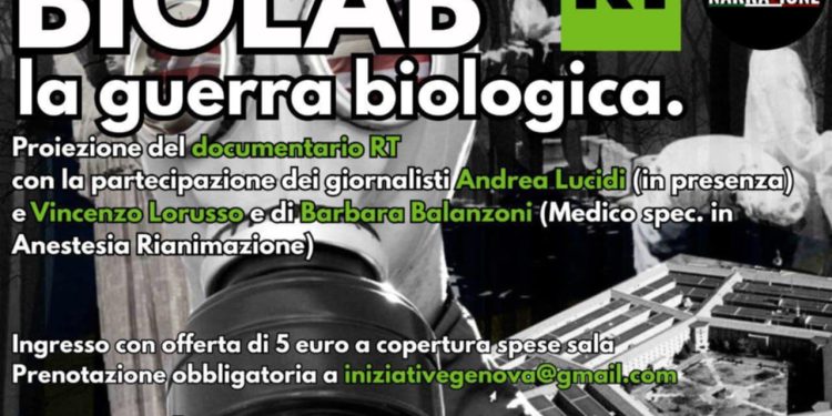 Il documentario di Russia Today “Biolab, la guerra biologica” sarà proiettato a Genova