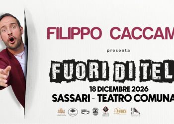 Filippo Caccamo il 18 dicembre a Sassari con il suo spettacolo “Fuori di tela”