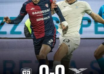 Calcio, pareggio a reti bianche all’Unipol Domus per Cagliari e Lazio