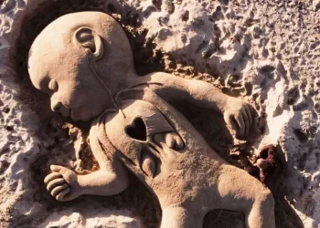 Una scultura di sabbia per ricordare il piccolo Domenico