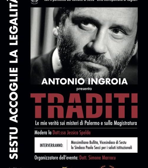 Il 28 febbraio a Sestu arriva Antonio Ingroia