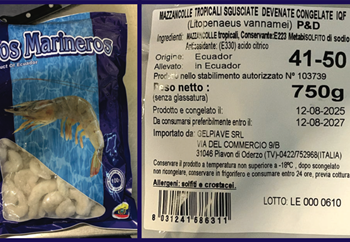 Richiamate mazzancolle surgelate per rischio chimico