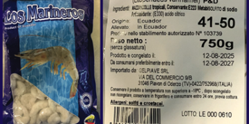 Richiamate mazzancolle surgelate per rischio chimico